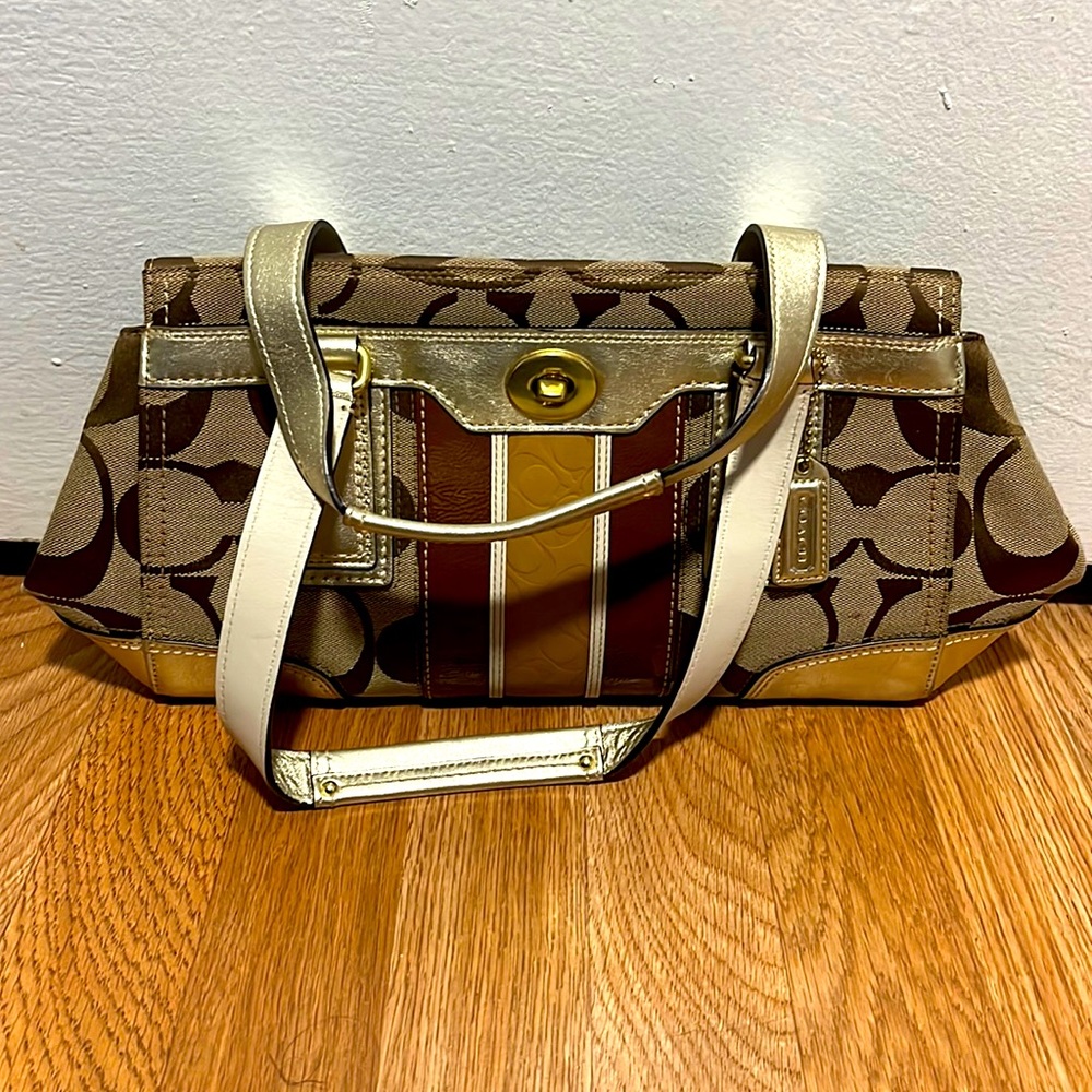 Authentic Coach Shoulder Bag Tan Color